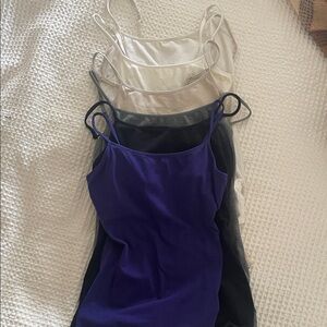 Express Women's cami stretch sexy Tank Tops - Purple, Black, White bundle lot 6